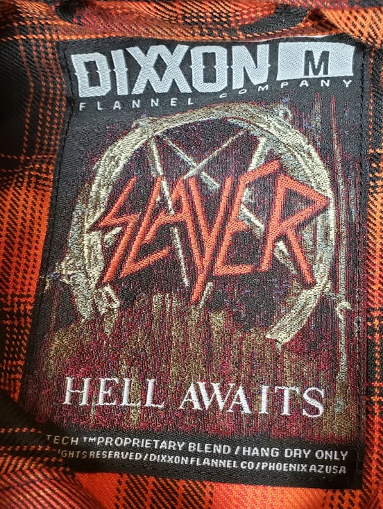 NWT DIXXON Men's Medium Slayer Hell Awaits Flannel Shirt - Picture 5 of 12
